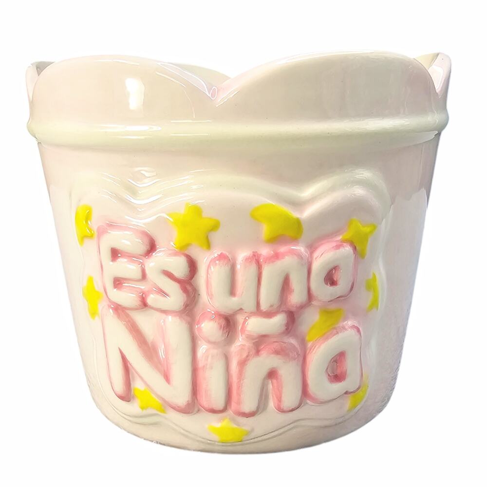 Es Una Nina Baby Girl Pink Shower Nursery Planter Bouquet Decor Napco Stars